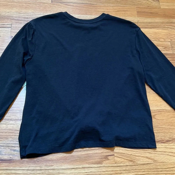 BP Black Long Sleeve Tshirt Top Knot Front Casual Errands Base Layer Small Shirt - Picture 6 of 6